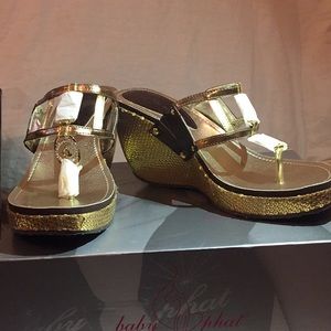 Baby phat Wedges Gold